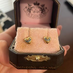 Juicy couture 14 karat gold branded earring studs